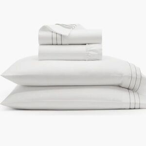 Signature Triple Pleat Organic Cotton Sheet Set Boll & Branch NWT